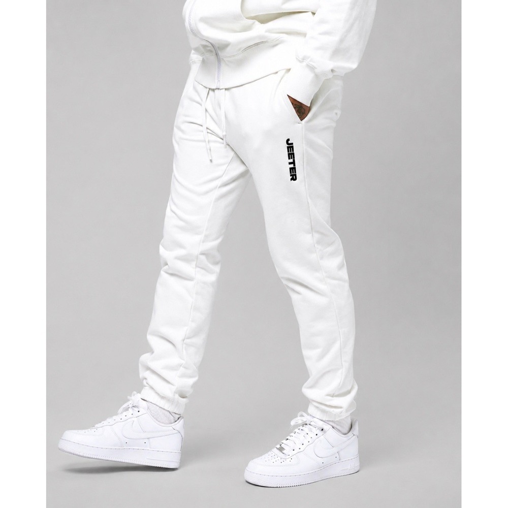 Jeeter‎ Streetwear Basketball Sweatpants Sz XL/2X White Logo Jogger Cannabis